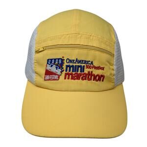 One America 500 Festival Mini Marathon Strapback Baseball Cap Yellow One Size